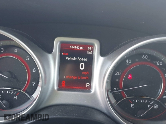 2014 Dodge Journey American Value Pkg with VIN 3C4PDCAB9ET316642, listed as a IAAI auction lot 42050437 with 184,742 mi miles. Bid and sale history available at carsss.com. Image 7.