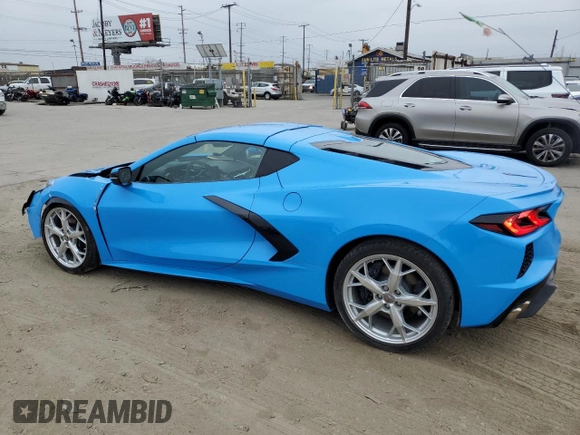 2021 Chevrolet Corvette 2LT with VIN 1G1YB2D48M5122614, listed as a Copart auction lot 55322505 with 14,736 mi miles and Salvage Title. Bid and sale history available at carsss.com. Image 2.