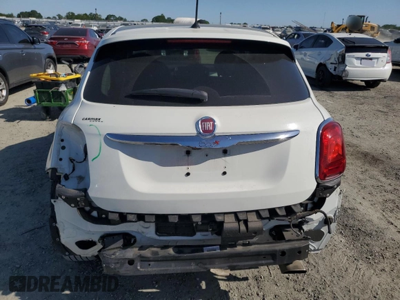 2016 FIAT 500X Lounge with VIN ZFBCFXDT2GP369018, listed as a Copart auction lot 53083195 with 33,226 mi miles and Salvage Title. Bid and sale history available at carsss.com. Image 6.