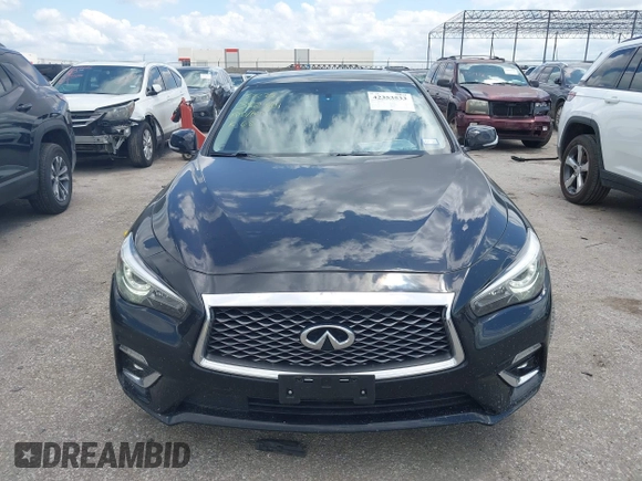 2019 Infiniti Q50 Luxe with VIN JN1EV7AP3KM519702, listed as a IAAI auction lot 42353533 with 46,371 mi miles and . Bid and sale history available at DreamBid. Image 12.