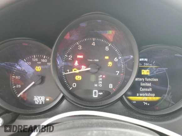 2025 Porsche Macan with VIN WP1AA2A50SLB02308, listed as a Copart auction lot 54607835 with 3,208 mi miles and Salvage title. Bid and sale history available at DreamBid. Image 9.