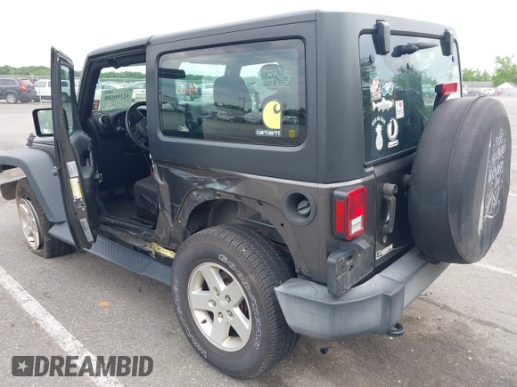 2016 Jeep Wrangler Willys Wheeler with VIN 1C4GJWAG2GL318981, listed as a IAAI auction lot 42390588 with 131,559 mi miles and . Bid and sale history available at DreamBid. Image 3.