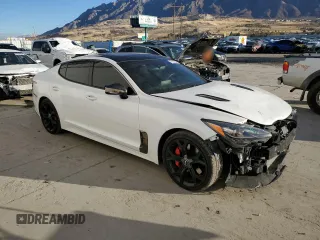 2020 Kia Stinger GT1 with VIN KNAE45LC3L6082883, listed as a Copart auction lot 79273504 with 70,367 mi miles and Salvage Title. Bid and sale history available at DreamBid. Image 4.