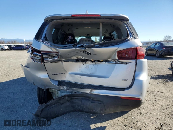 2020 Kia Sedona LX with VIN KNDMB5C13L6575384, listed as a Copart auction lot 89315845 with 85,536 mi miles and Salvage Title. Bid and sale history available at carsss.com. Image 6.