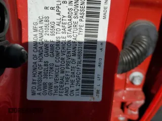 2020 Honda Civic EX-L z VIN 2HGFC1F79LH680316, wystawiony jako Copart lot #71234874 z przebiegiem 63 020 mil mil oraz Szkoda całkowita • Salvage title. Historia ofert i sprzedaży dostępna na DreamBid. Obrazek 12.