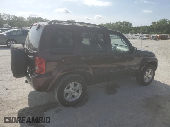 2004 Jeep Liberty Limited with VIN 1J4GL58K74W163637, listed as a Copart auction lot 62154015 with 93,645 mi miles and Salvage title. Bid and sale history available at DreamBid. Image 3.