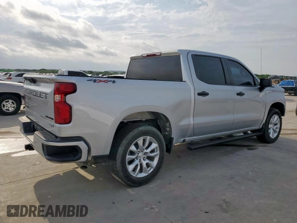 2022 Chevrolet Silverado 1500 Custom with VIN 3GCPDBEK1NG604071, listed as a Copart auction lot 54061795 with 38,961 mi miles and Salvage Title. Bid and sale history available at carsss.com. Image 3.