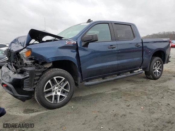 2019 Chevrolet Silverado 1500 Custom Trail Boss with VIN 3GCPYCEF1KG134620, listed as a Copart auction lot 81523704 with 46,661 mi miles and Salvage Title. Bid and sale history available at carsss.com. Image 1.
