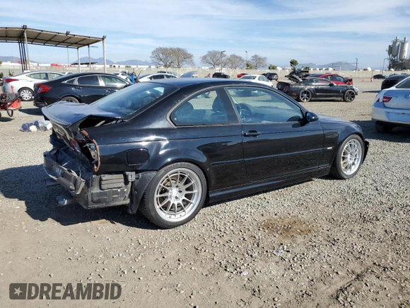 2003 BMW 3 Series M3 with VIN WBSBL93433JR20179, listed as a Copart auction lot 50553225 with 127,372 mi miles and Salvage title. Bid and sale history available at DreamBid. Image 3.