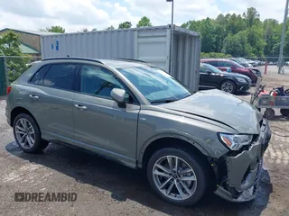 2025 Audi Q3 S line Premium with VIN WA1DECF37S1018718, listed as a IAAI auction lot 42453201 with 1,606 mi miles and . Bid and sale history available at DreamBid. Image 1.