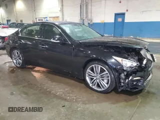 2014 Infiniti Q50 Premium with VIN JN1BV7AR6EM705632, listed as a Copart auction lot 46681505 with 92,869 mi miles and Salvage Title. Bid and sale history available at carsss.com. Image 4.