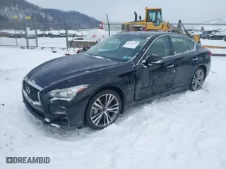 2018 Infiniti Q50 3.0t SPORT with VIN JN1EV7AR0JM433652, listed as a IAAI auction lot 41356227 with 147,379 mi miles. Bid and sale history available at carsss.com. Image 2.