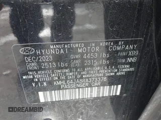 2024 Hyundai Sonata SEL z VIN KMHL64JA8RA373378, wystawiony jako IAAI lot #41975361 z przebiegiem 23 101 mil mil oraz . Historia ofert i sprzedaży dostępna na DreamBid. Obrazek 9.