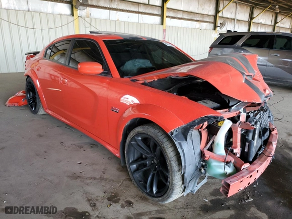 2020 Dodge Charger Scat Pack with VIN 2C3CDXGJ6LH237363, listed as a Copart auction lot 52633055 with 65,107 mi miles and Salvage Title. Bid and sale history available at carsss.com. Image 4.