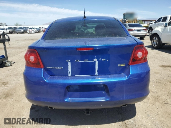 2012 Dodge Avenger SE with VIN 1C3CDZAG8CN327579, listed as a Copart auction lot 53384145 with 123,356 mi miles and Salvage Title. Bid and sale history available at DreamBid. Image 6.