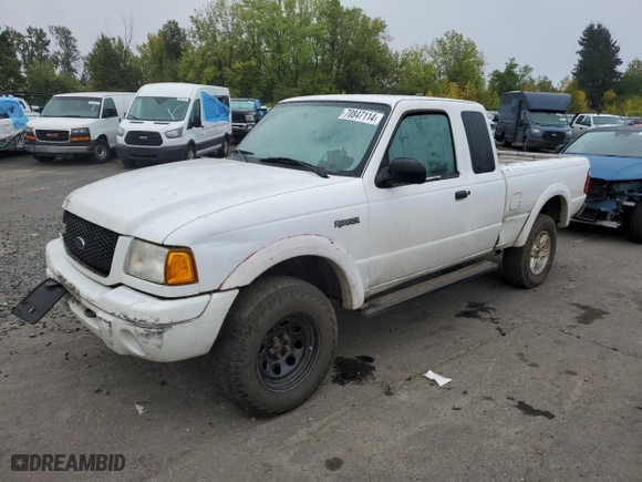 2001 Ford Ranger XL Fleet with VIN 1FTZR15U61TA12488, listed as a Copart auction lot 70847114 with 187,902 mi miles and Salvage Title. Bid and sale history available at carsss.com. Image 1.