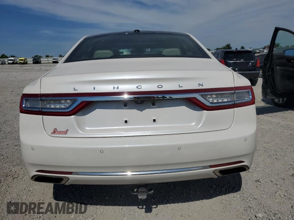 2017 Lincoln Continental Reserve with VIN 1LN6L9RP7H5608176, listed as a Copart auction lot 58508574 with 61,002 mi miles and Salvage Title. Bid and sale history available at carsss.com. Image 6.