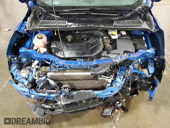 2018 Ford Escape Titanium with VIN 1FMCU9J98JUD07828, listed as a Copart auction lot 59053375 with 101,218 mi miles and Salvage title. Bid and sale history available at DreamBid. Image 12.
