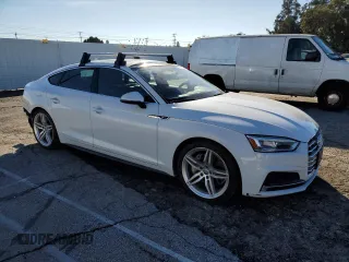 2018 Audi A5 Sportback Premium Plus with VIN WAUENCF5XJA067760, listed as a Copart auction lot 37742704 with 37,419 mi miles. Bid and sale history available at carsss.com. Image 4.