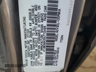 2003 Toyota Camry LE with VIN 4T1BE32K53U772495, listed as a Copart auction lot 54733305 with 115,227 mi miles and Salvage Title. Bid and sale history available at DreamBid. Image 12.