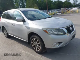 2014 Nissan Pathfinder S z VIN 5N1AR2MM9EC681070, wystawiony jako IAAI lot #42818638 z przebiegiem 87 599 mil mil oraz . Historia ofert i sprzedaży dostępna na DreamBid. Obrazek 1.