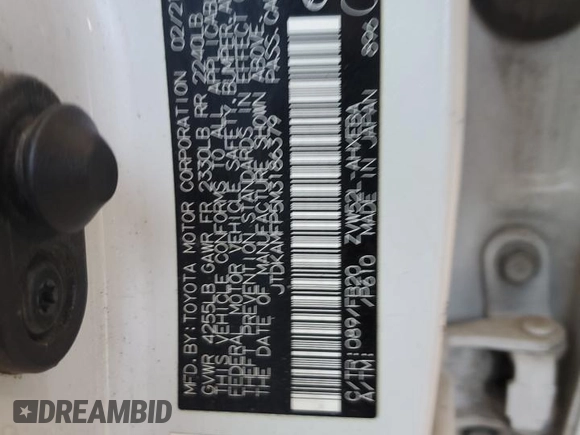 2021 Toyota Prius LE с VIN JTDKAMFP5M3186379, выставлен на аукционе Copart как лот 58527115 с пробегом 93 203 миль миль и Списание • Salvage title. История ставок и продаж доступна на DreamBid. Изображение 12.