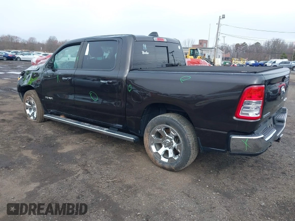 2019 Ram 1500 Big Horn with VIN 1C6SRFFT6KN623770, listed as a IAAI auction lot 41887518 with 46,917 mi miles and . Bid and sale history available at DreamBid. Image 3.