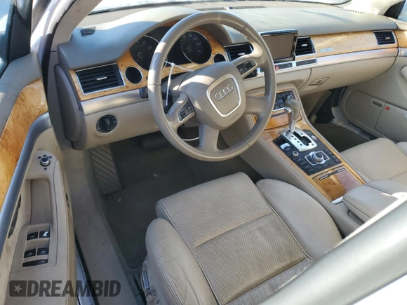 2008 Audi A8 L 4.2L with VIN WAUMV94E18N008231, listed as a Copart auction lot 44801515 with 0 mi miles and Salvage Title. Bid and sale history available at carsss.com. Image 8.