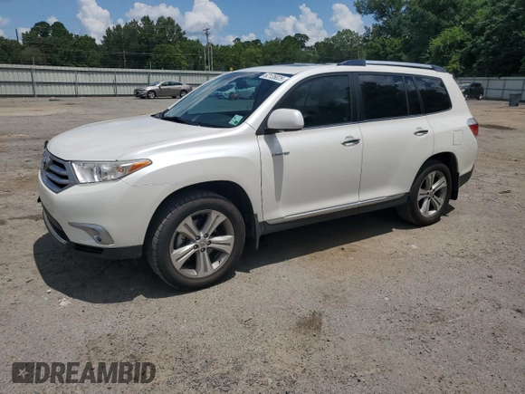 2012 Toyota Highlander Limited with VIN 5TDYK3EH0CS052470, listed as a Copart auction lot 62135025 with 136,043 mi miles and Salvage title. Bid and sale history available at DreamBid. Image 1.