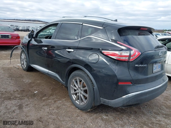 2015 Nissan Murano Platinum with VIN 5N1AZ2MH5FN283203, listed as a IAAI auction lot 41225388 with 1 mi miles. Bid and sale history available at carsss.com. Image 3.