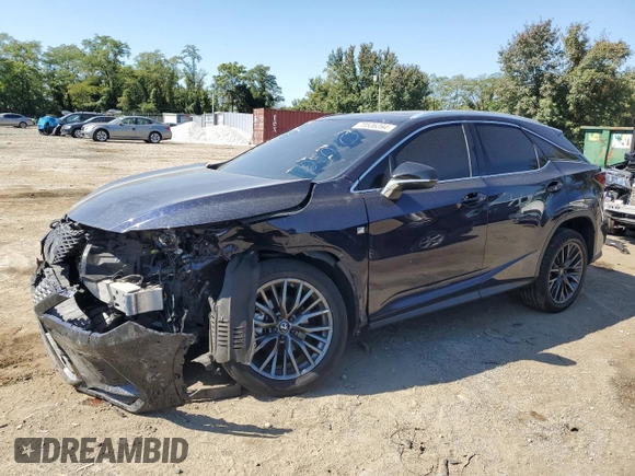 2021 Lexus RX 350 F Sport with VIN 2T2SZMDA7MC281200, listed as a Copart auction lot 70536394 with 42,490 mi miles and Salvage title. Bid and sale history available at DreamBid. Image 1.
