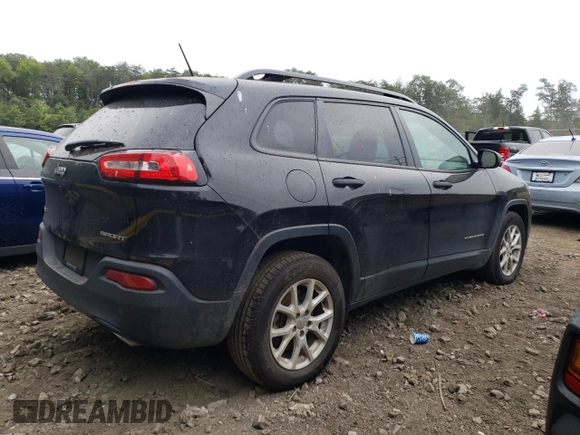 2017 Jeep Cherokee Sport with VIN 1C4PJMAS7HW663965, listed as a Copart auction lot 65504843 with 146,271 mi miles and Clean Title. Bid and sale history available at carsss.com. Image 3.