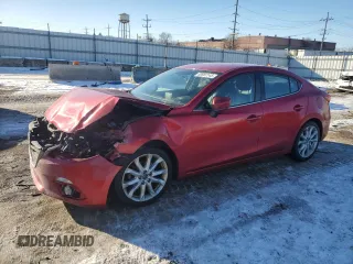 2014 Mazda 3 S Touring with VIN JM1BM1V3XE1176190, listed as a Copart auction lot 88957145 with 97,349 mi miles and Salvage Title. Bid and sale history available at DreamBid. Image 1.