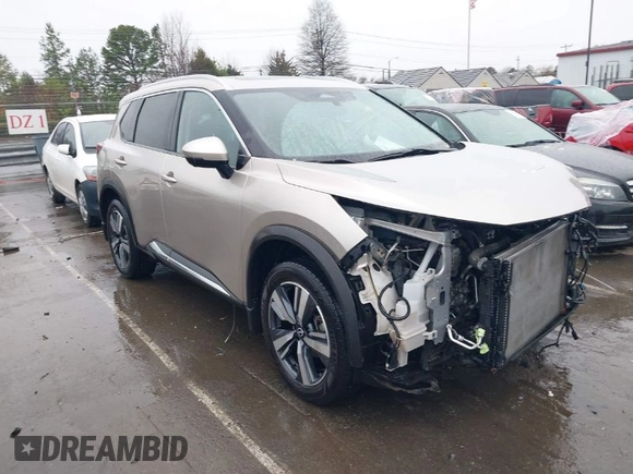 2022 Nissan Rogue Platinum with VIN JN8BT3DD0NW271583, listed as a IAAI auction lot 41792145 with 64,708 mi miles. Bid and sale history available at carsss.com. Image 1.