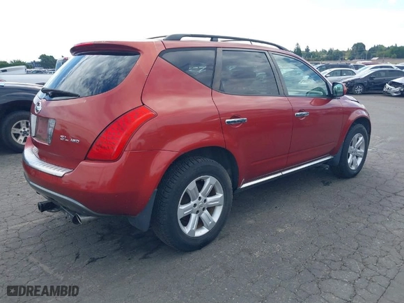 2006 Nissan Murano SL with VIN JN8AZ08W96W507878, listed as a IAAI auction lot 40136394 with 1 mi miles. Bid and sale history available at carsss.com. Image 4.