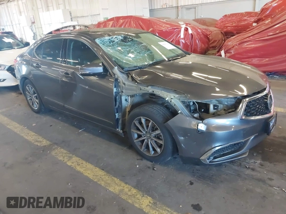 2020 Acura TLX with VIN 19UUB1F37LA006946, listed as a IAAI auction lot 40681393 with 65,754 mi miles. Bid and sale history available at carsss.com. Image 1.