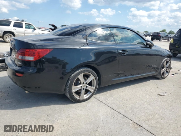 2013 Lexus IS 250 C with VIN JTHFF2C25D2527638, listed as a Copart auction lot 55654335 with 98,127 mi miles and Salvage title. Bid and sale history available at DreamBid. Image 3.