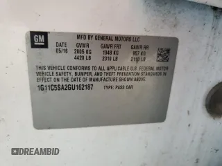2016 Chevrolet Malibu Limited LT with VIN 1G11C5SA2GU162187, listed as a Copart auction lot 70677594 with 137,038 mi miles and Salvage Title. Bid and sale history available at carsss.com. Image 14.
