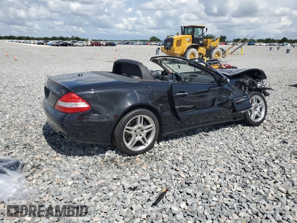 2007 Mercedes-Benz SL with VIN WDBSK77F27F117199, listed as a Copart auction lot 58724645 with 75,648 mi miles and Salvage title. Bid and sale history available at DreamBid. Image 3.