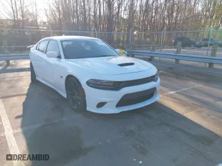 2020 Dodge Charger Scat Pack Widebody with VIN 2C3CDXGJ3LH244092, listed as a IAAI auction lot 41828294 with 107,568 mi miles. Bid and sale history available at carsss.com. Image 1.