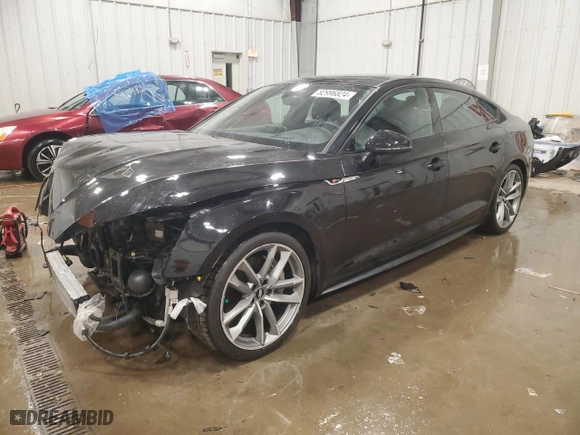 2019 Audi A5 Sportback Prestige with VIN WAUFNCF50KA007153, listed as a Copart auction lot 82996824 with NaN miles and Salvage Title. Bid and sale history available at carsss.com. Image 1.