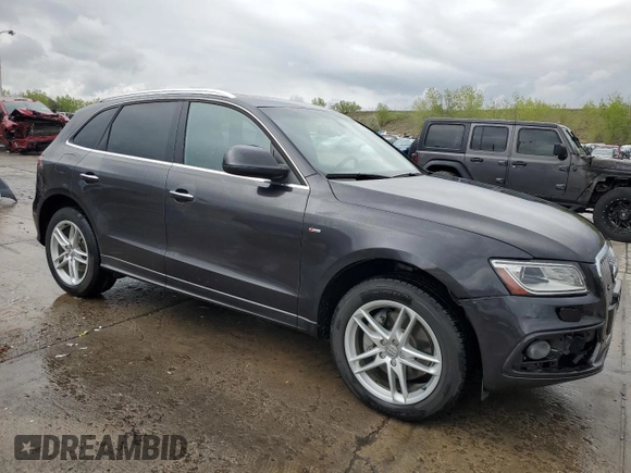 2015 Audi Q5 Premium Plus with VIN WA1DGAFP4FA019249, listed as a Copart auction lot 55855715 with 102,122 mi miles and Salvage title. Bid and sale history available at DreamBid. Image 4.