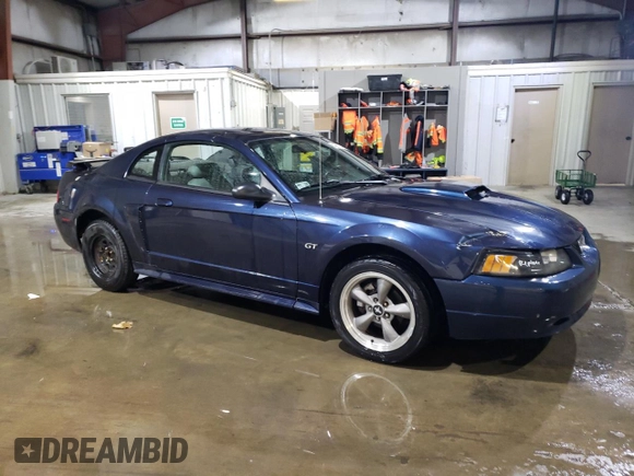 2001 Ford Mustang GT Deluxe with VIN 1FAFP42X61F186011, listed as a Copart auction lot 43812845 with 96,864 mi miles and Salvage Title. Bid and sale history available at carsss.com. Image 4.