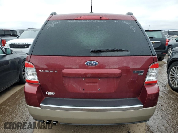 2008 Ford Taurus X Eddie Bauer with VIN 1FMDK08W98GA44730, listed as a Copart auction lot 43870555 with 67,340 mi miles and Clean title. Bid and sale history available at DreamBid. Image 6.