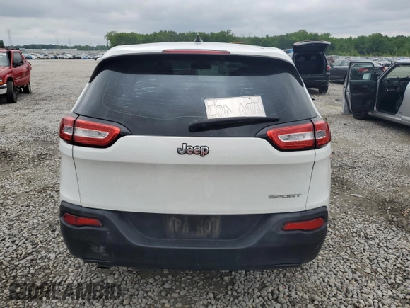 2016 Jeep Cherokee Sport with VIN 1C4PJLAB3GW230202, listed as a Copart auction lot 55849105 with 89,341 mi miles and Salvage title. Bid and sale history available at DreamBid. Image 6.