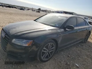 2017 Audi A8 L Sport with VIN WAU43AFD5HN015873, listed as a Copart auction lot 87588055 with 122,351 mi miles and Salvage Title. Bid and sale history available at carsss.com. Image 1.