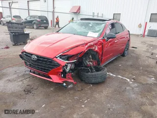 2021 Hyundai Sonata N Line with VIN 5NPEK4JC3MH108198, listed as a IAAI auction lot 41513348 with 41,401 mi miles. Bid and sale history available at carsss.com. Image 2.