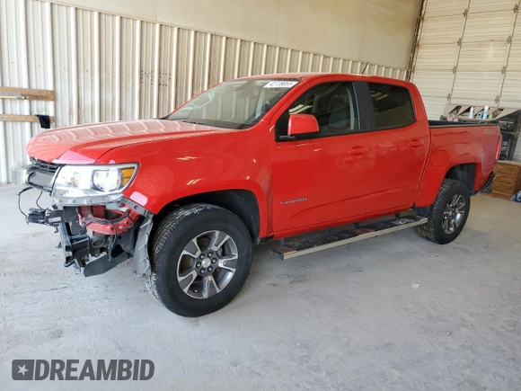 2019 Chevrolet Colorado 2WD Z71 with VIN 1GCGSDEN3K1195044, listed as a Copart auction lot 42739055 with 71,319 mi miles and Salvage Title. Bid and sale history available at carsss.com. Image 1.