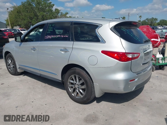 2015 Infiniti QX60 with VIN 5N1AL0MN1FC506201, listed as a IAAI auction lot 41974646 with 52,108 mi miles. Bid and sale history available at carsss.com. Image 3.