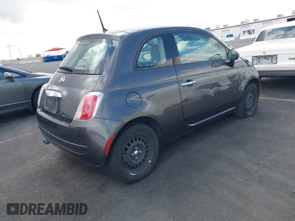 2015 FIAT 500 Pop with VIN 3C3CFFAR2FT636768, listed as a IAAI auction lot 42588875 with 62,634 mi miles and . Bid and sale history available at DreamBid. Image 4.